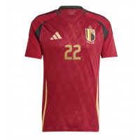 Belgium Jeremy Doku #22 Replica Home Shirt Euro 2024 Short Sleeve